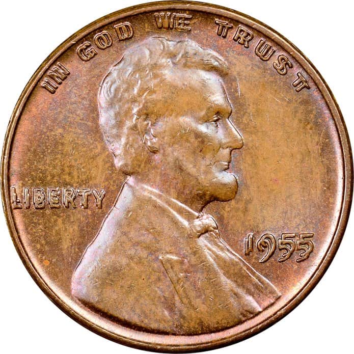 The Obverse of the 1955 Double Die Penny