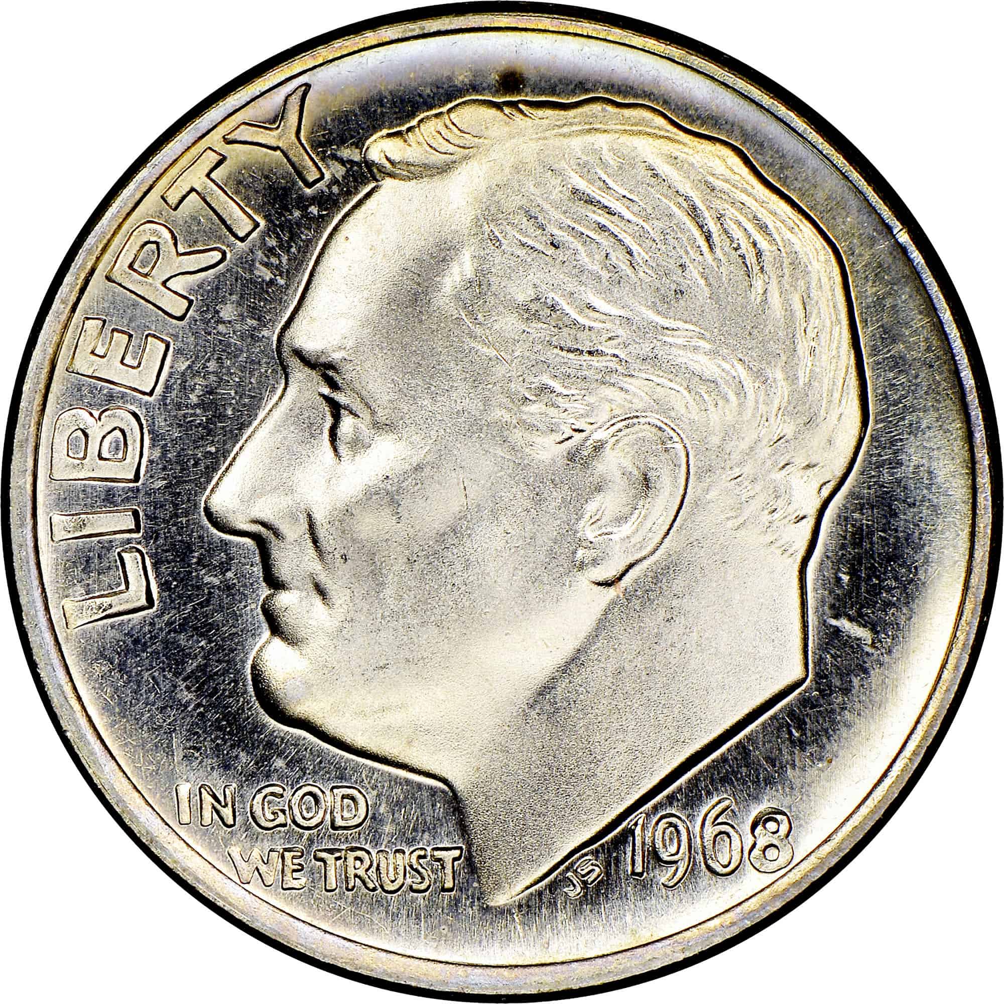 The Obverse of the 1968 Dime