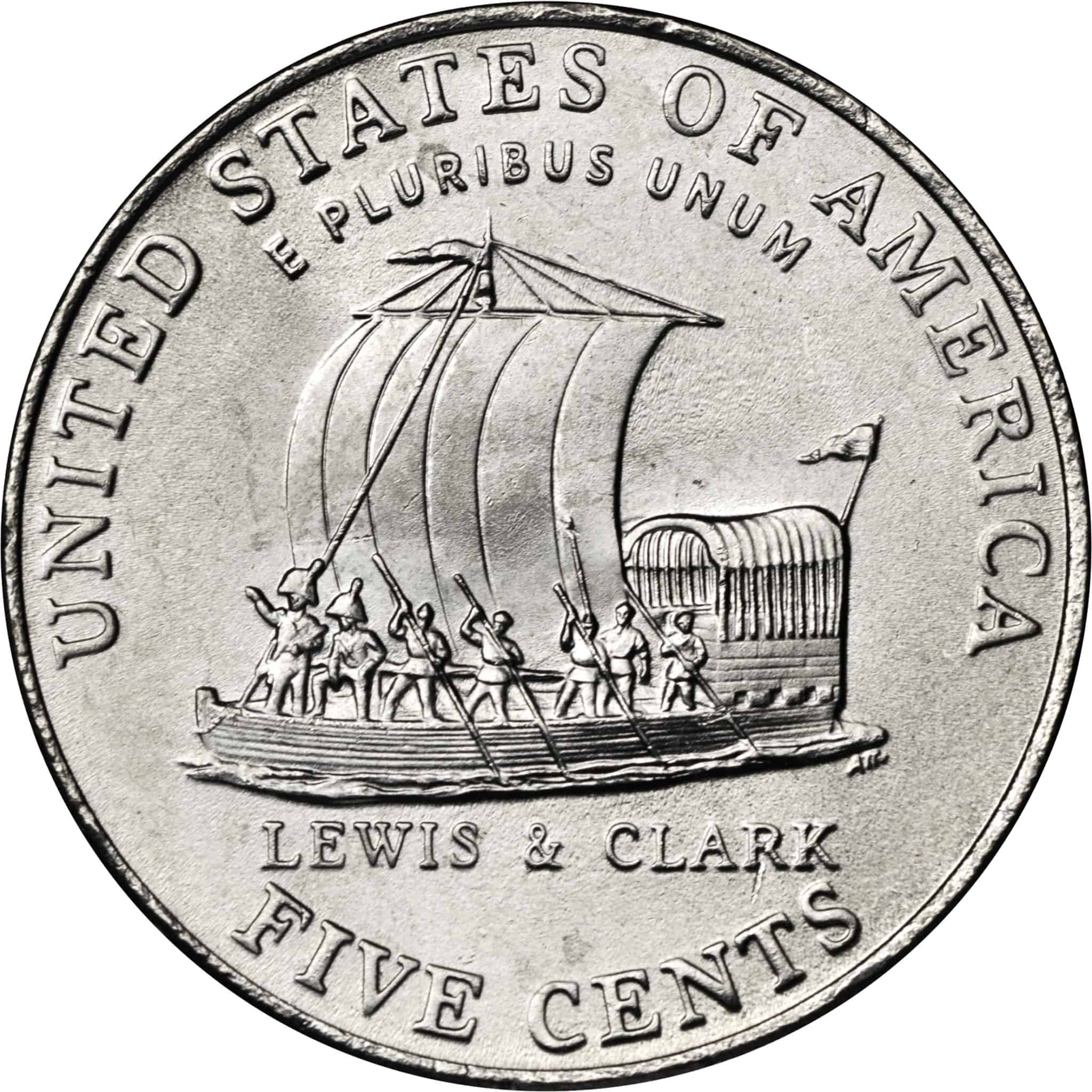 The Reverse of the 2004 Keelboat Nickel