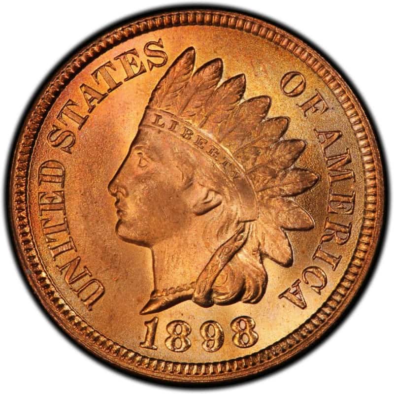The obverse of the 1898 Indian Head penny