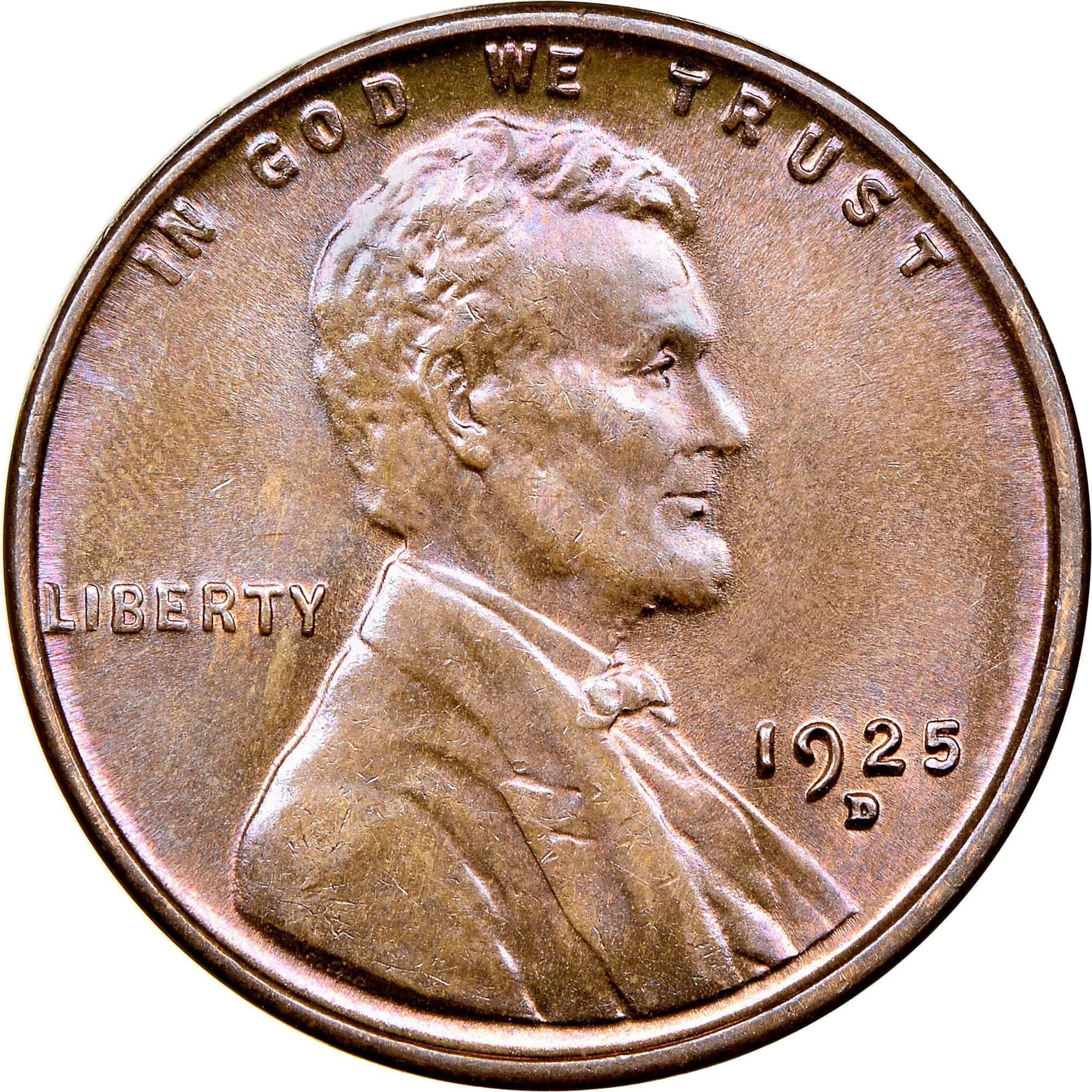 The obverse of the 1925 penny