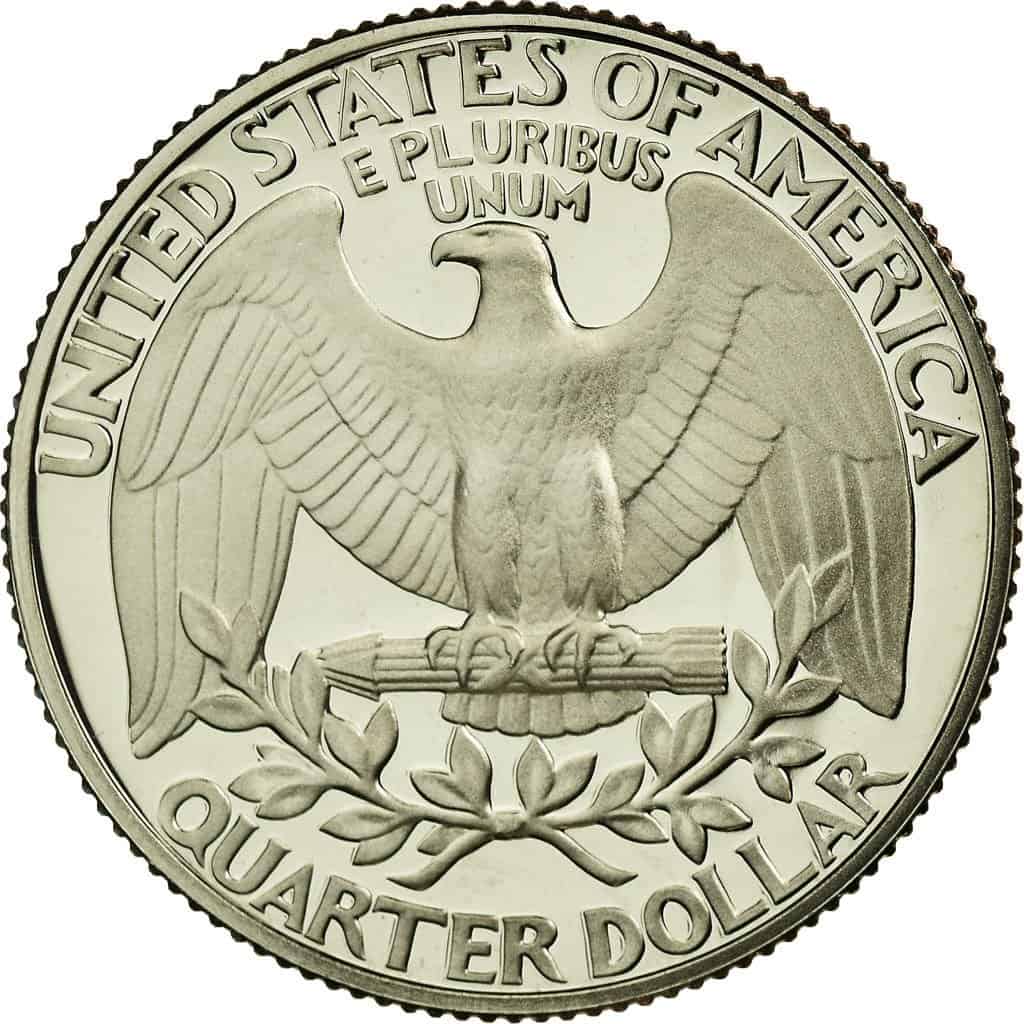 The reverse of the 1986 Washington quarter