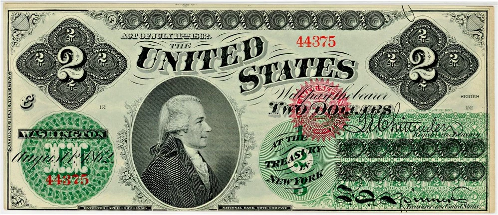 1862 $2 United States Note