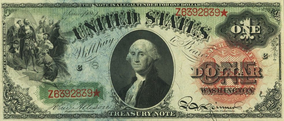 1869 $1 United States Note