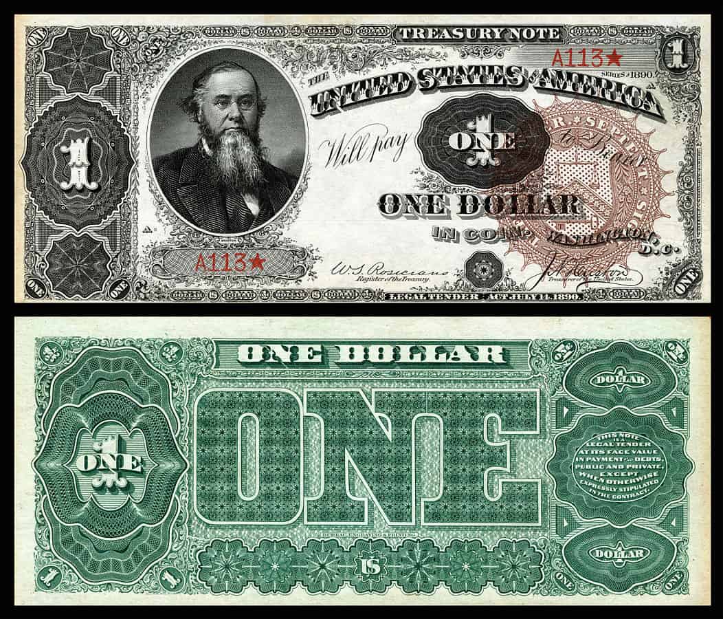 1890 $1 Treasury Note